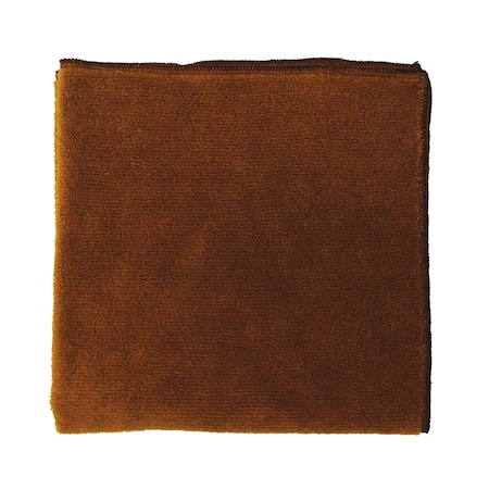 Brown Microfiber Cloth 300 GMS,12,PK36